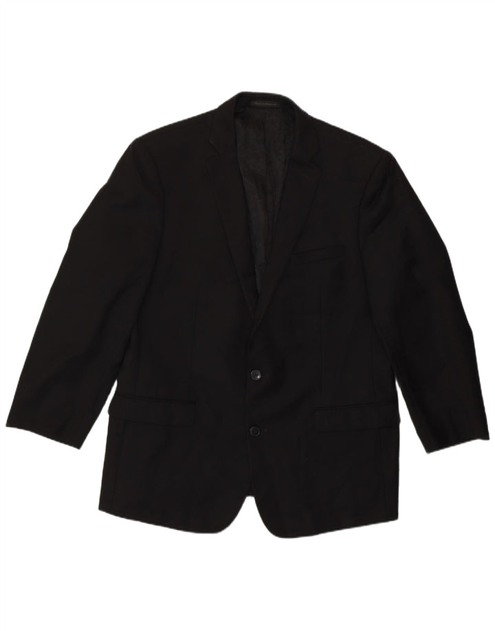 Calvin Klein Veste blazer coupe slim à 2 boutons pour homme UK 44 2XL Laine noire