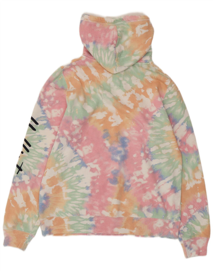 HOLLISTER Pull à capuche graphique pour femme UK 44 Medium Multicolore Tie Dye