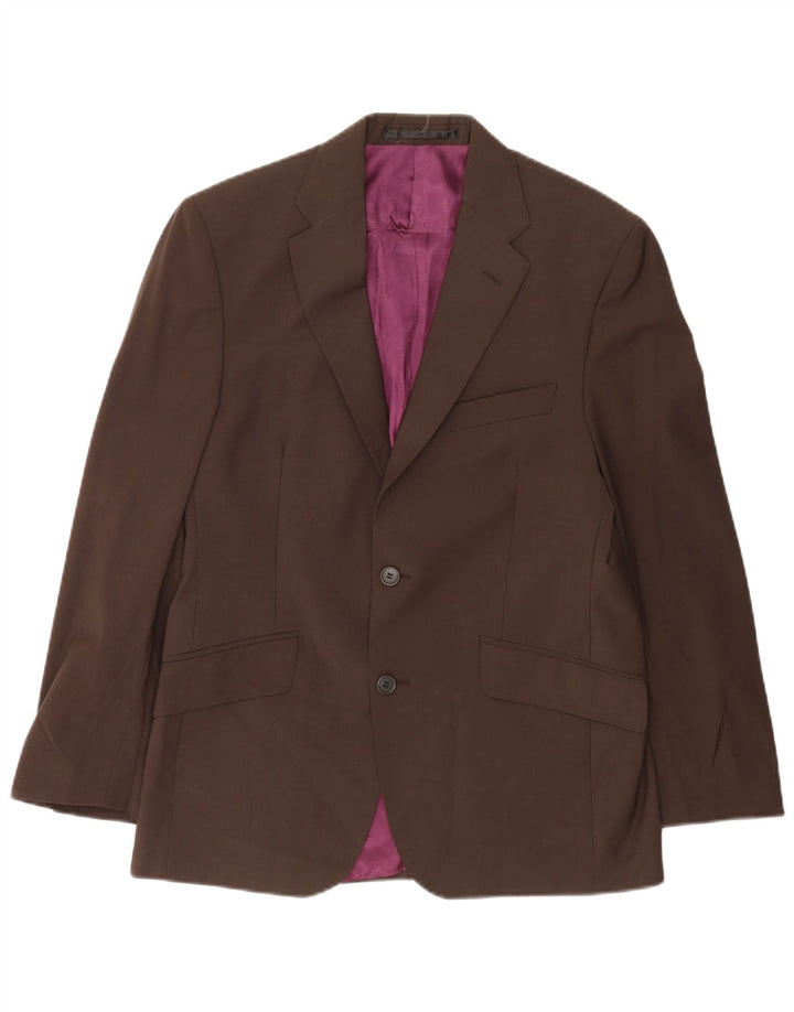 Marks & Spencer Veste blazer à 2 boutons pour homme UK 38 laine marron moyen