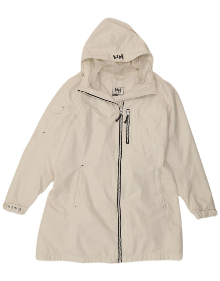 Helly Hansen Manteau imperméable à capuche pour femme UK 16 Large Blanc
