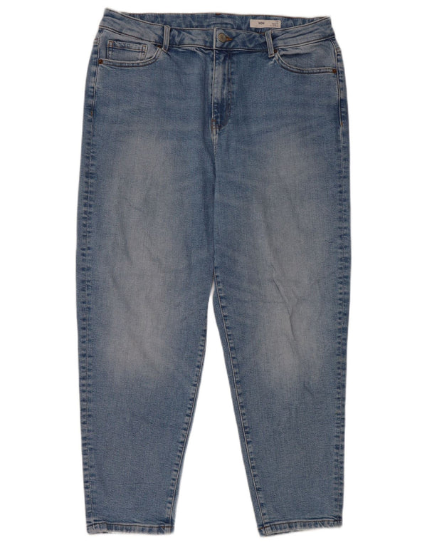 Marks & Spencer Jean fuselé taille haute pour femme UK 16 Large W32 L25 Bleu