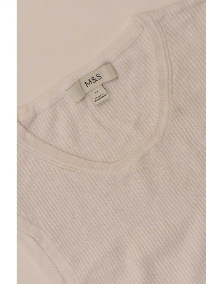 Marks & Spencer Débardeur pour femme UK 14 Medium Blanc