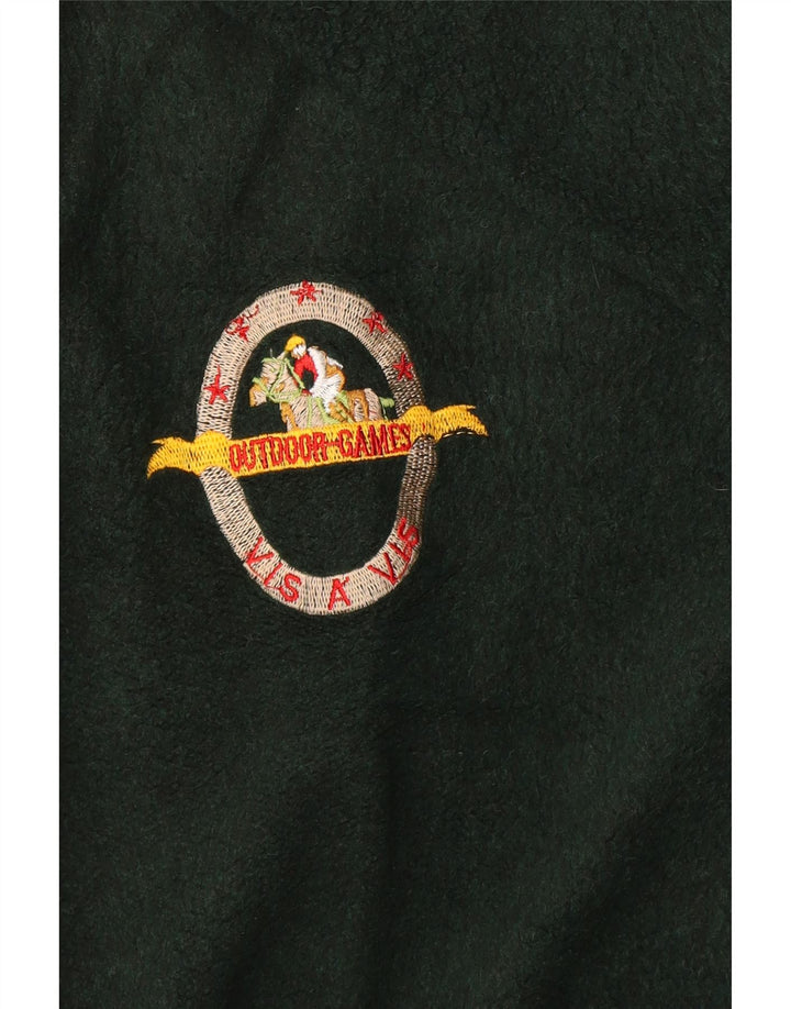 vintage Mens Cardigan Pull Grand Vert