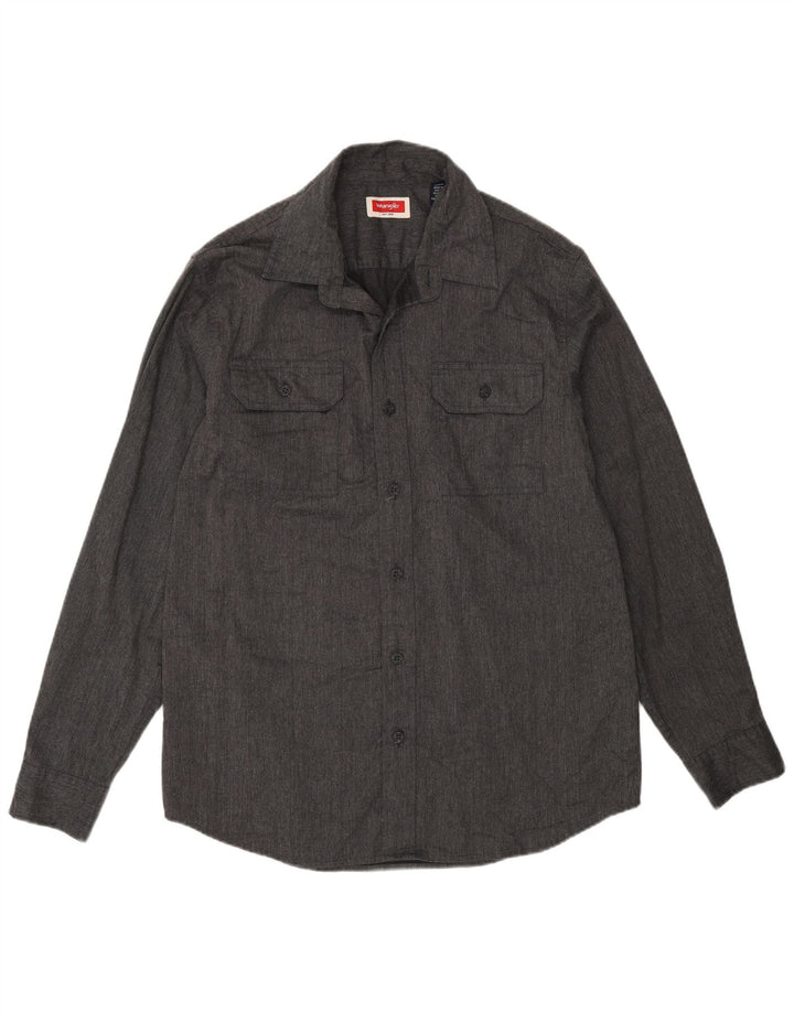 Wrangler Chemise Homme Gris Moyen Coton
