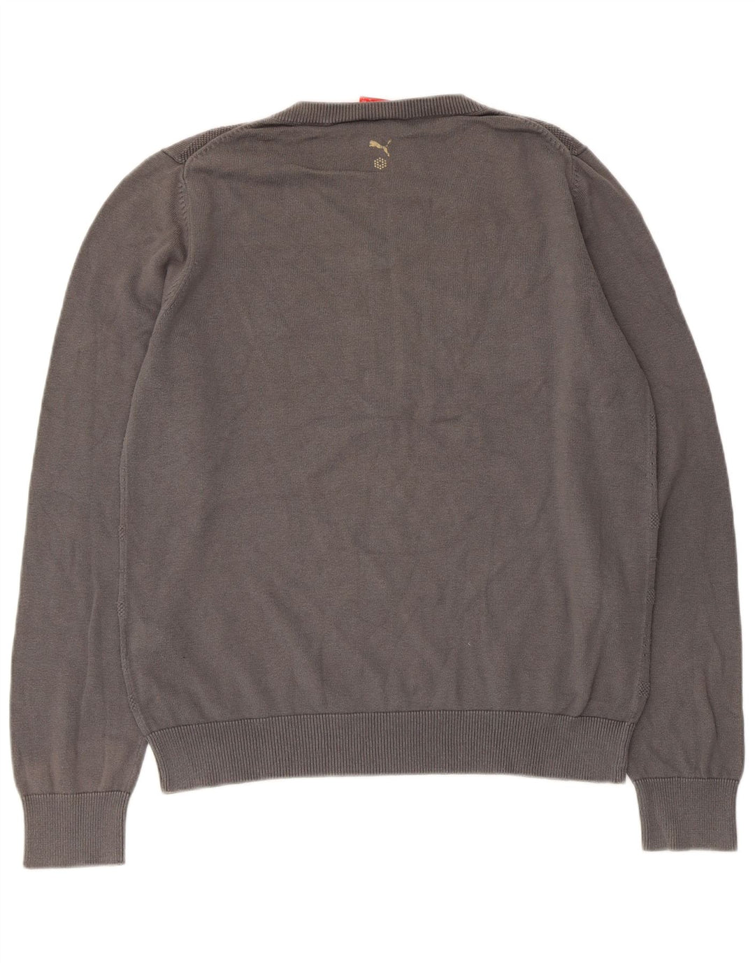 Puma Pull col V pour homme en coton géométrique Gris Taille L