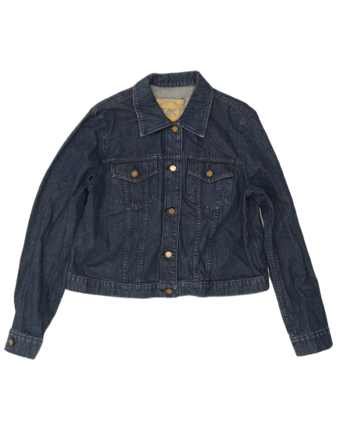 MICHAEL KORS Veste en jean courte pour femme UK 18 XL Bleu Coton