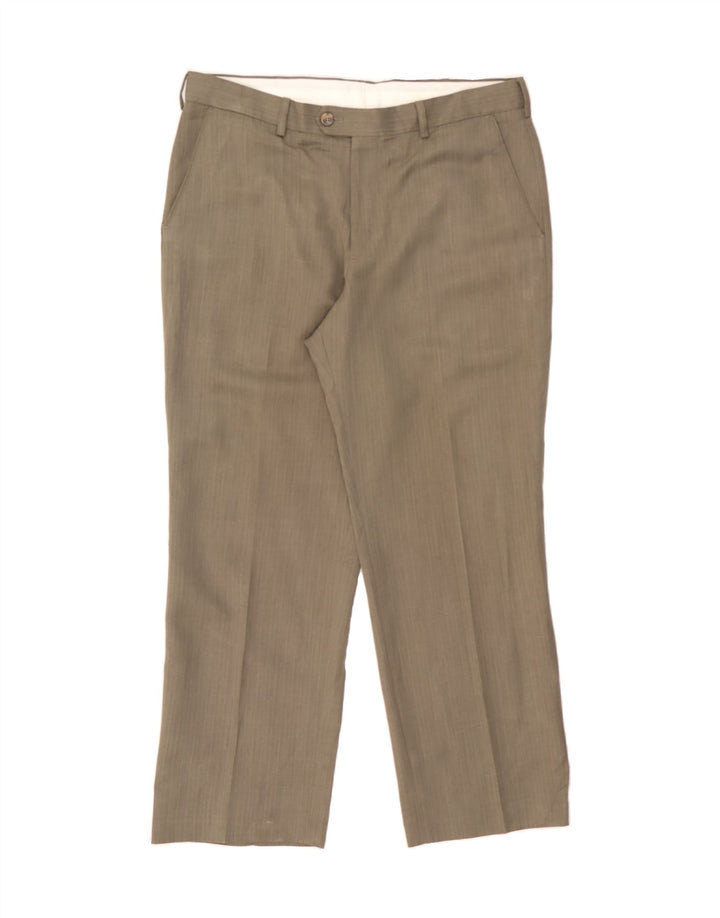 IZOD Mens Straight Suit Trousers W36 L30  Grey Cotton Vintage Izod and Second-Hand Izod from Messina Hembry 