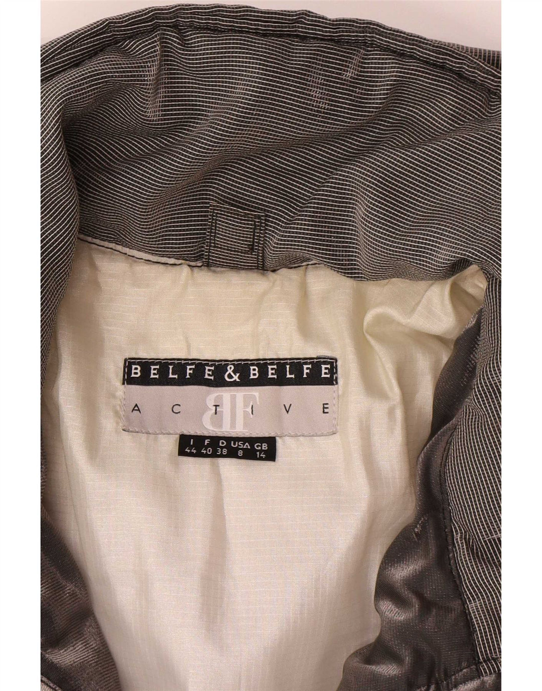 Belfe & Veste matelassée surdimensionnée à capuche pour femme UK 14 Gris moyen Colourblock