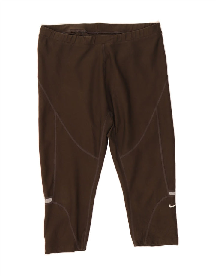 NIKE Womens Tracksuit Trousers UK 8/10 Medium Khaki Polyester Vintage Nike and Second-Hand Nike from Messina Hembry 