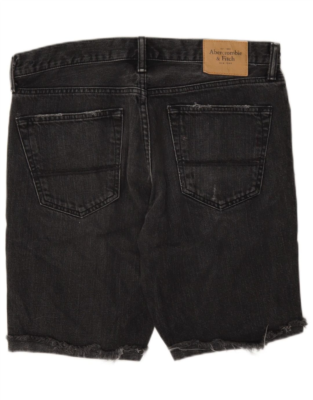 Abercrombie & Fitch Short en jean W33 pour homme en coton gris moyen