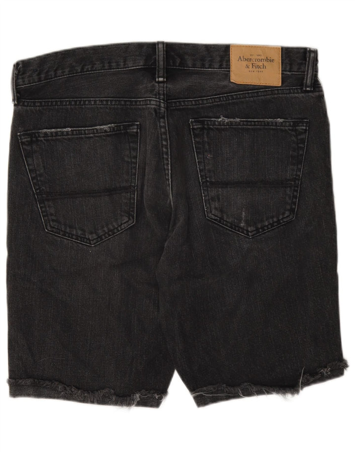 Abercrombie & Fitch Short en jean W33 pour homme en coton gris moyen