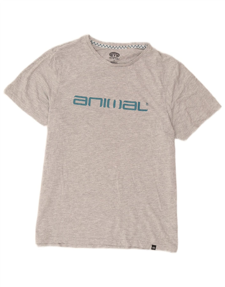 Animal T-Shirt Graphique Homme Gris Moyen Coton