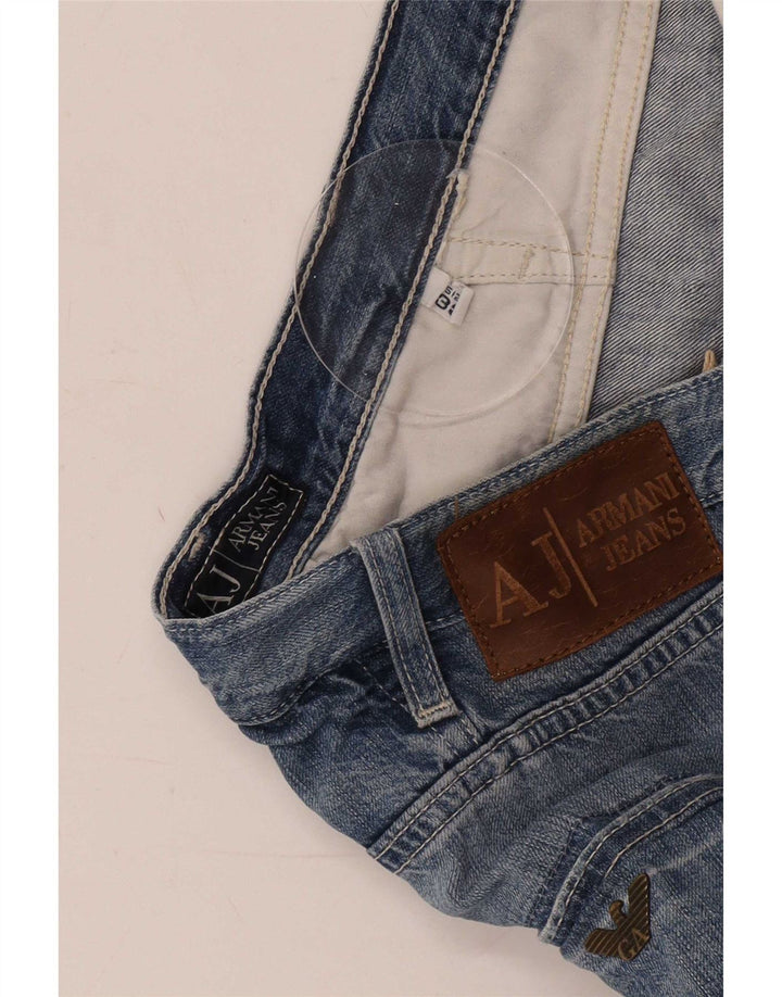 Armani Jeans droits pour hommes W33 L31 Bleu