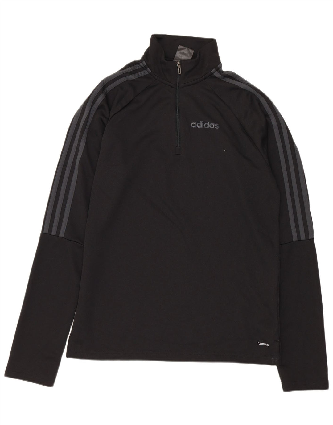 ADIDAS Haut de survêtement Climalite pour homme avec col zippé Noir Taille S