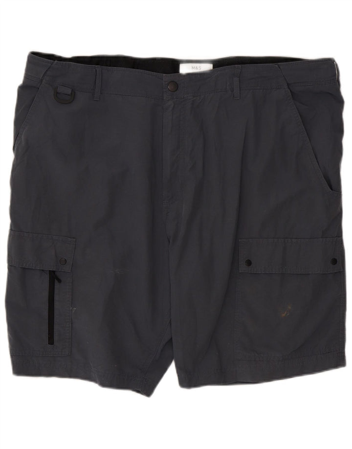 Marks & Spencer Short Cargo Homme W44 2XL Bleu Marine Coton
