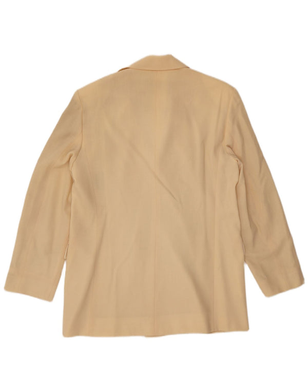 MARELLA Veste blazer double boutonnage pour femme UK 16 Grande laine jaune