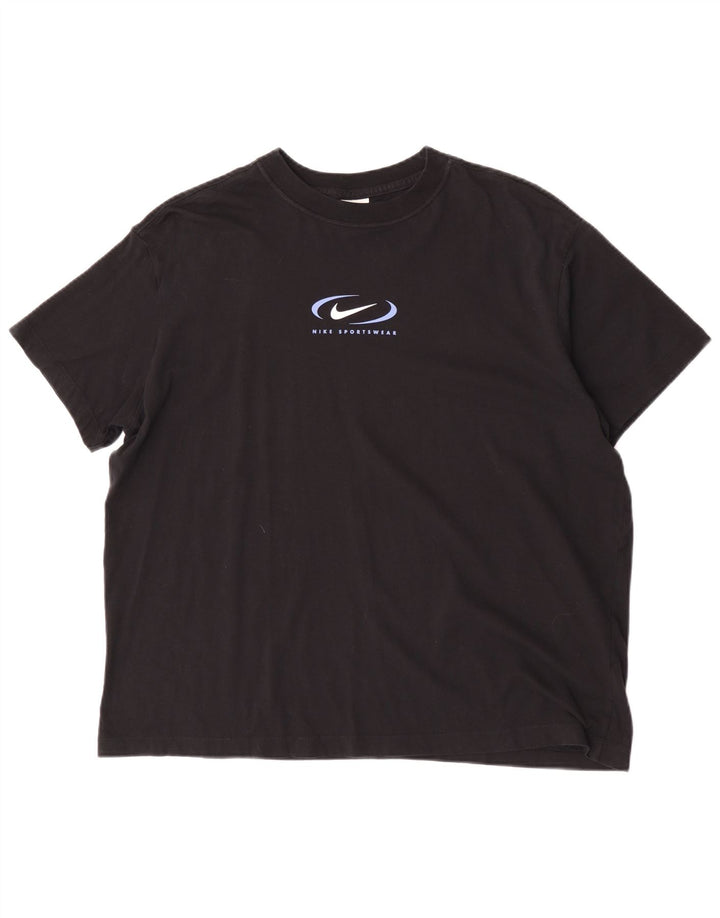 Nike T-shirt graphique pour homme en coton noir Taille L
