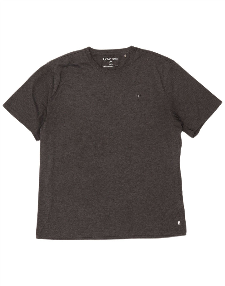 Calvin Klein T-Shirt Homme Top XL Gris Polyester