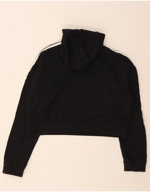 Adidas Pull à capuche surdimensionné pour femme UK 8 Petit coton noir