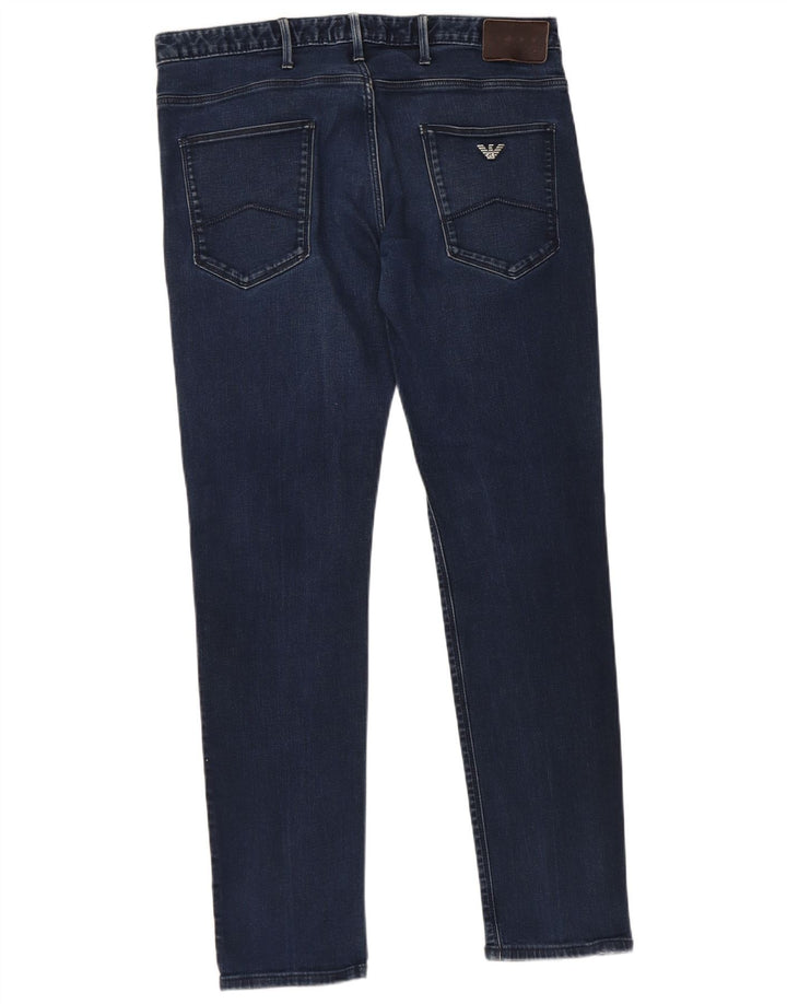 Armani Jeans Slim Homme W34 L31 Bleu Marine Coton