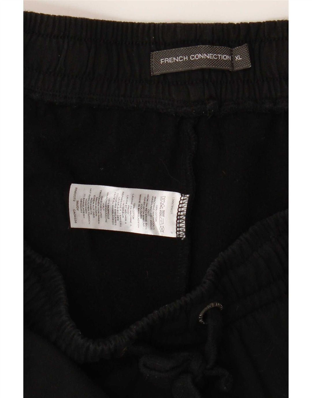 French Connection Short de Sport Homme XL Noir Coton