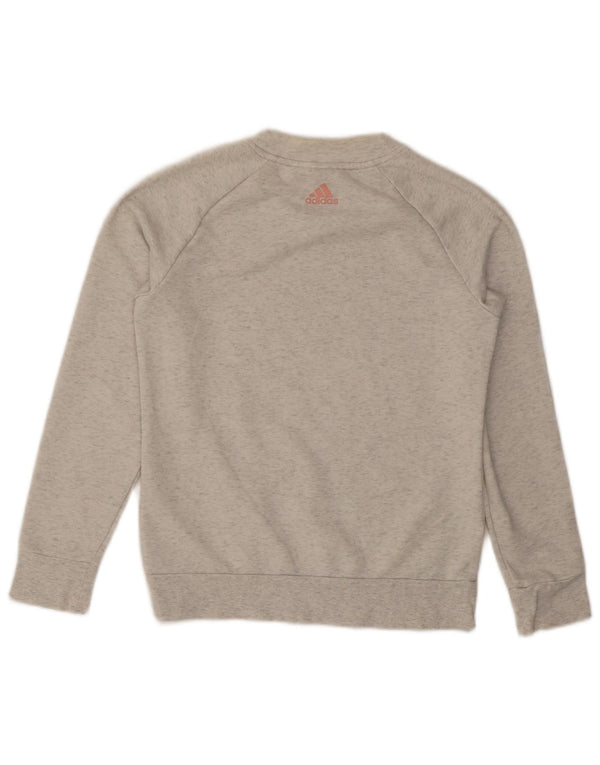 Adidas Sweat-shirt graphique pour femme UK 8 Petit gris moucheté
