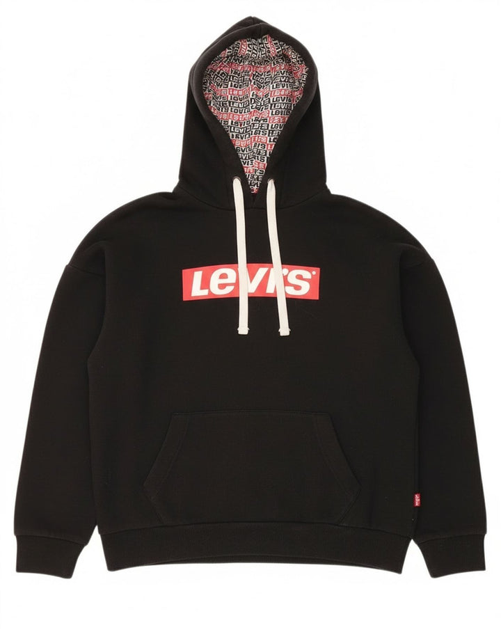 Levi's Pull à capuche graphique pour garçon 11-12 ans Noir Coton