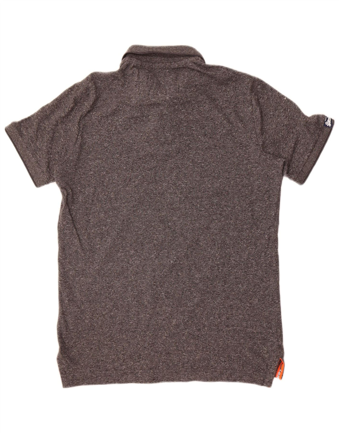 Superdry Polo Homme Petit Gris Moucheté Coton