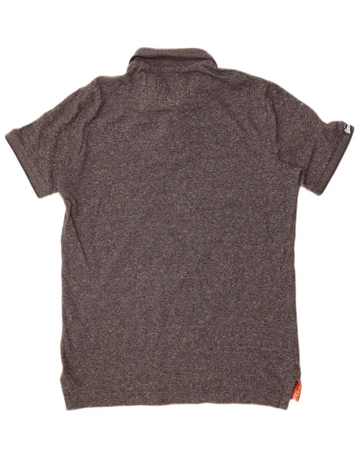 Superdry Polo Homme Petit Gris Moucheté Coton