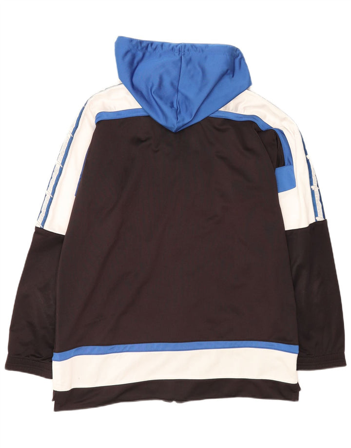 Kronos Veste de survêtement à capuche pour homme Noir moyen Polyester colour block