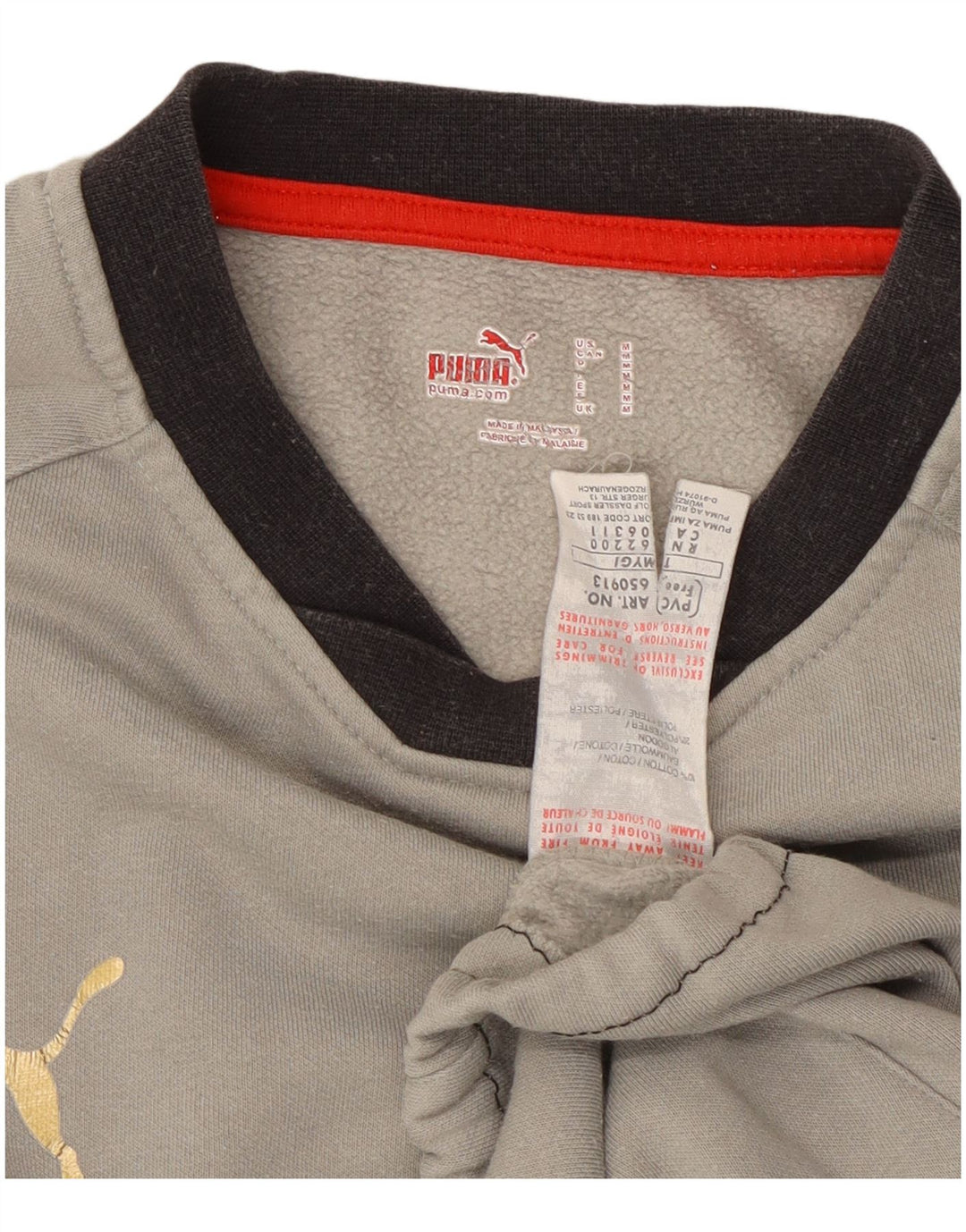 Puma Sweat-Shirt Homme Gris Moyen Colourblock Cotton
