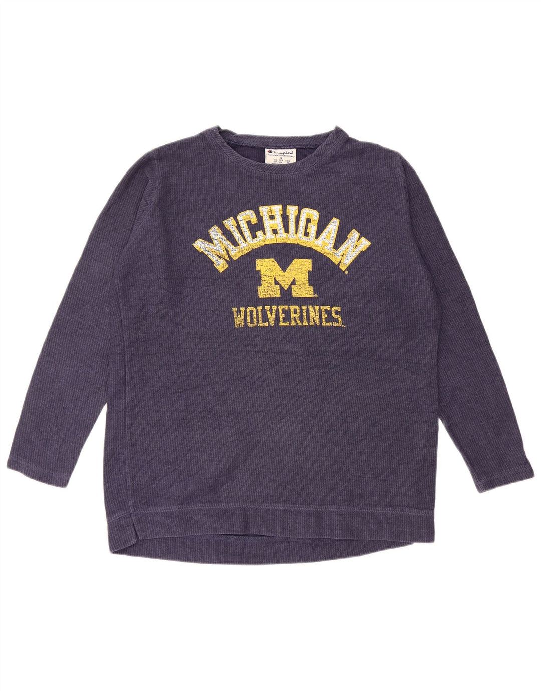 Champion Michigan Wolverines Haut graphique à manches longues pour homme Bleu marine Taille S