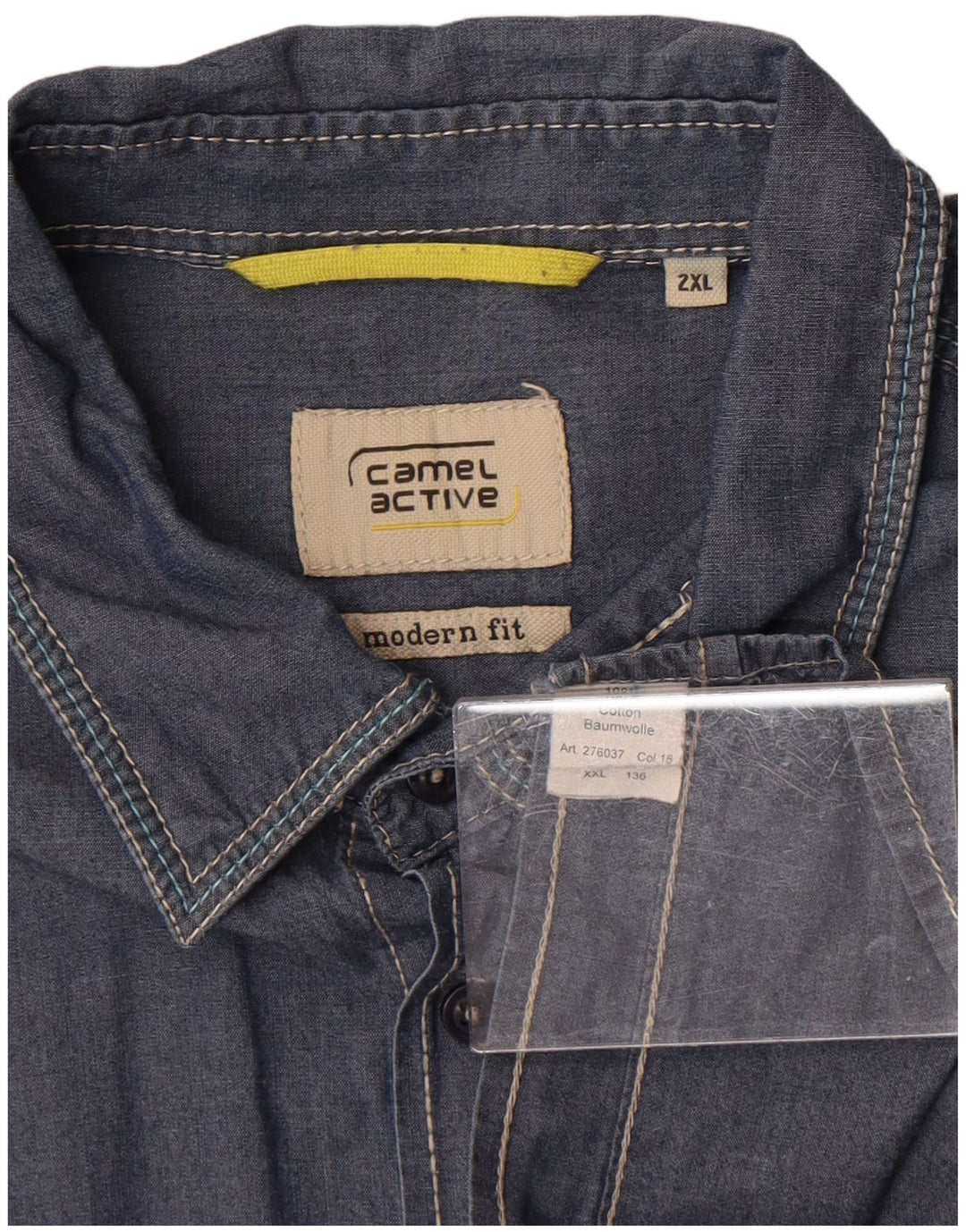 Camel Active Chemise Coupe Moderne Homme 2XL Bleu Marine Coton