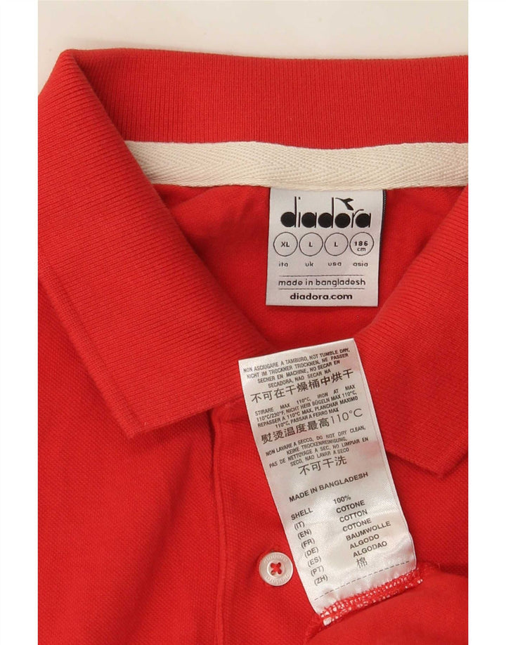 Diadora Polo Homme Grand Rouge Coton