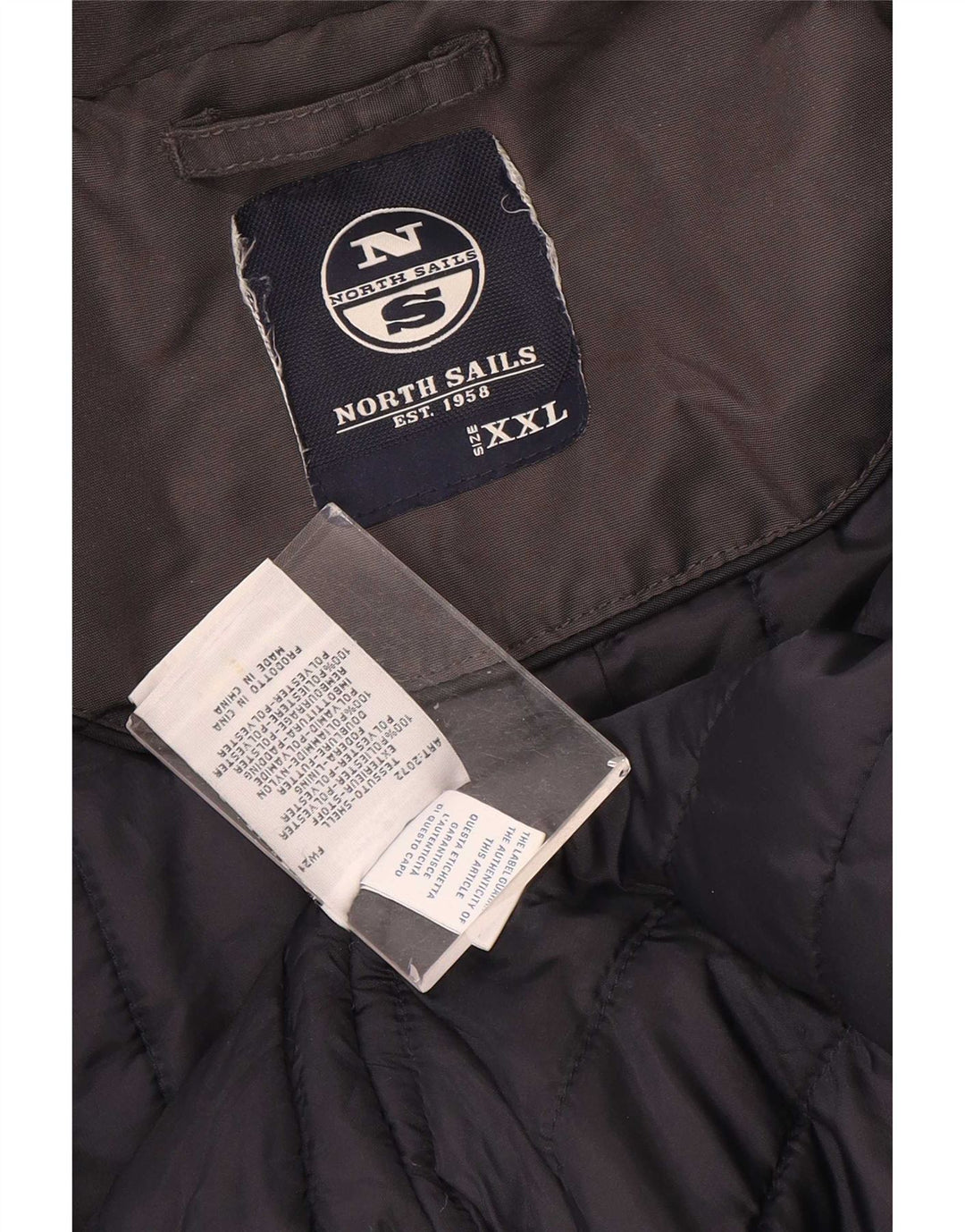 North Sails Veste Bomber Rembourrée Homme UK 44 2XL Gris Polyester
