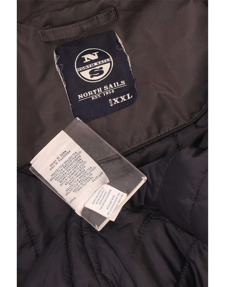 North Sails Veste Bomber Rembourrée Homme UK 44 2XL Gris Polyester