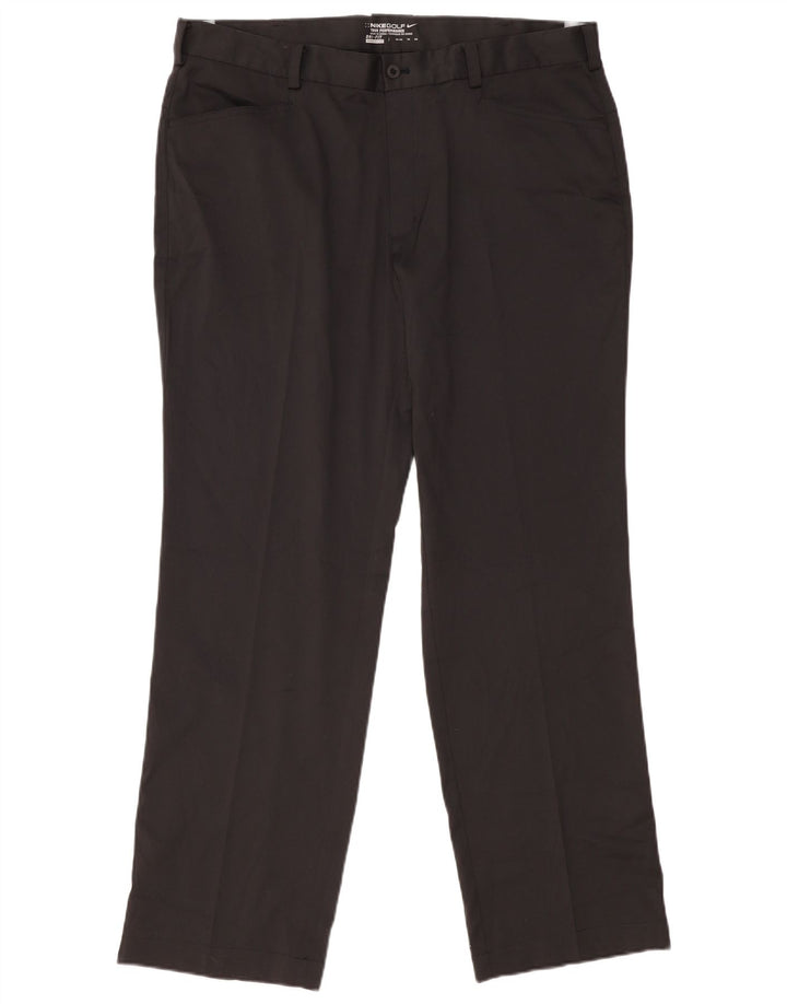 Nike Pantalon décontracté droit Dri Fit pour homme W38 L32 Noir Polyester