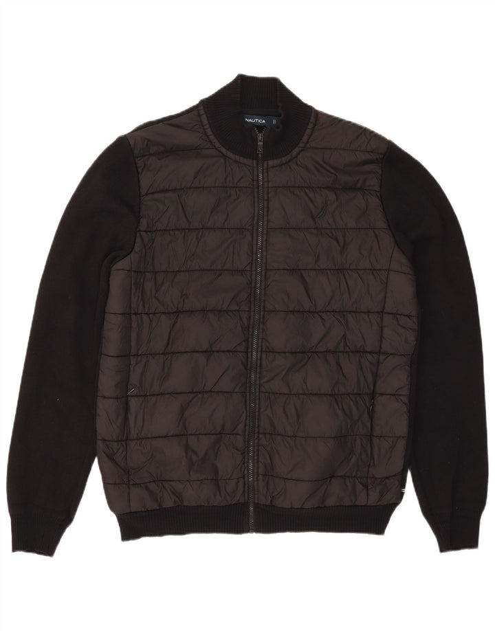 Nautica Pull Cardigan Homme Grand Coton Noir
