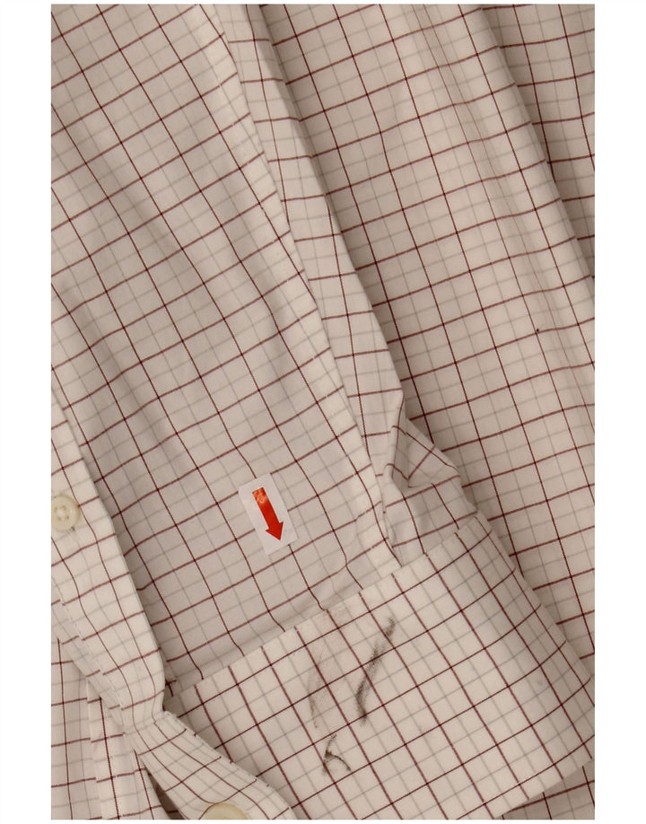 J. CREW Chemise Slim Homme Taille 17 1/2 XL Coton à Carreaux Blanc