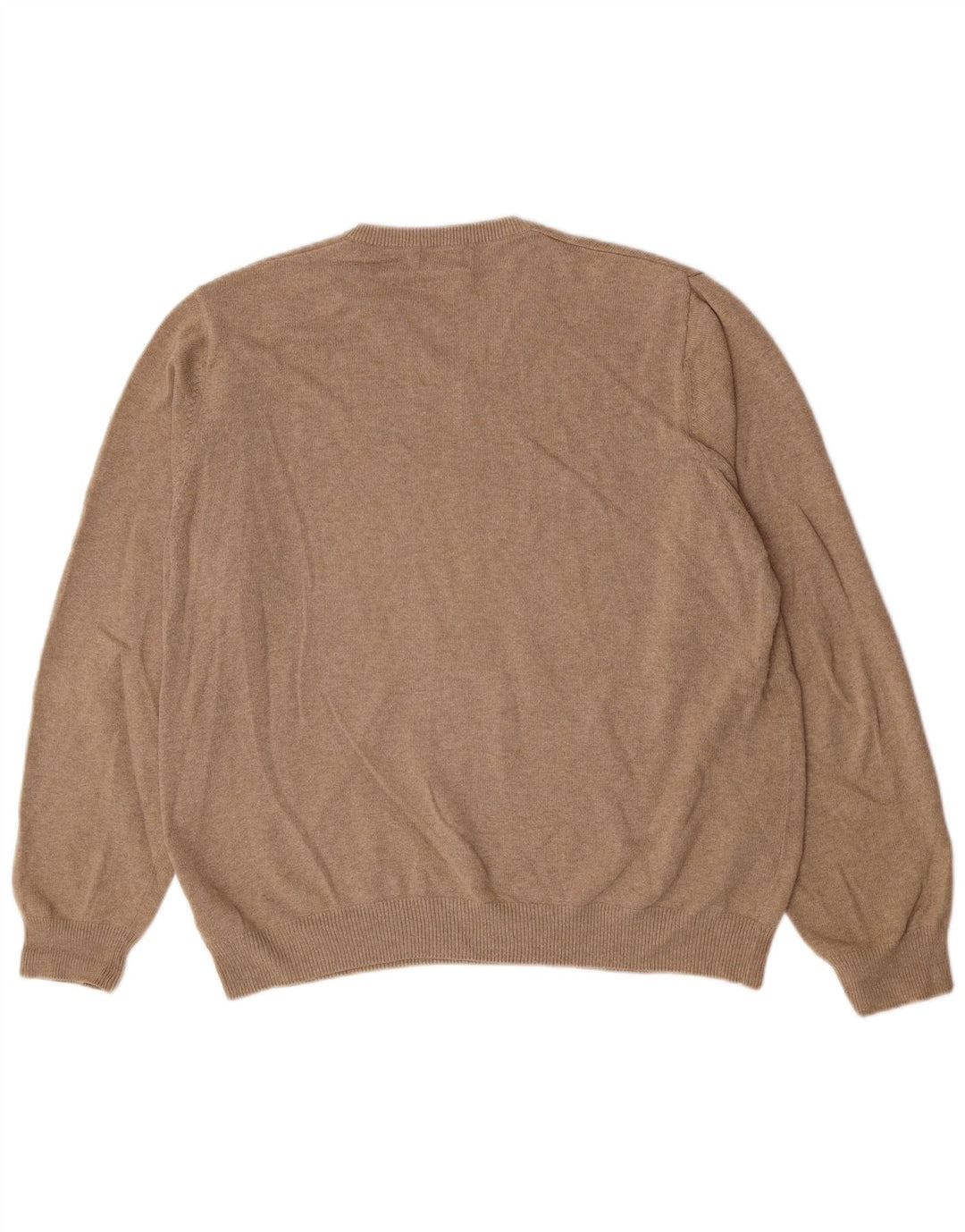 Marks & Spencer Pull col V pour homme XL en coton beige