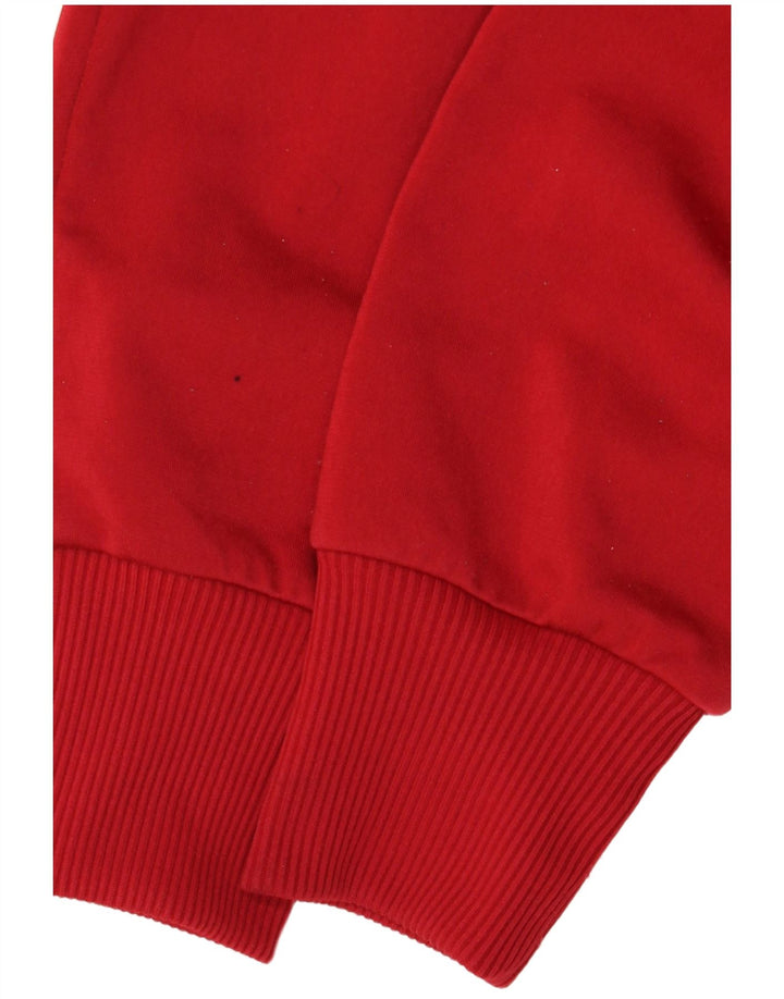 Adidas Femmes Graphique Survêtement Top Veste EU 36 Petit Rouge Polyester