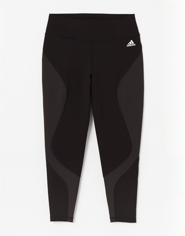 Adidas Leggings Aeroready pour femme UK 20/22 XL Noir Colorblock Sports