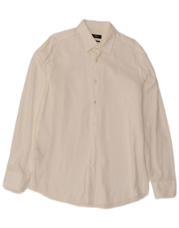 Hugo Boss Chemise Regular Fit Homme Taille 41 Grand Coton Blanc