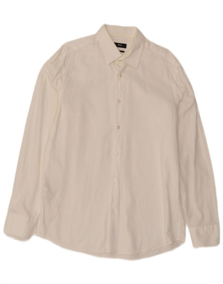 Hugo Boss Chemise Regular Fit Homme Taille 41 Grand Coton Blanc
