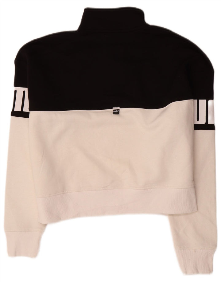 Puma Sweat-shirt graphique surdimensionné pour femme UK 10 Petit Noir