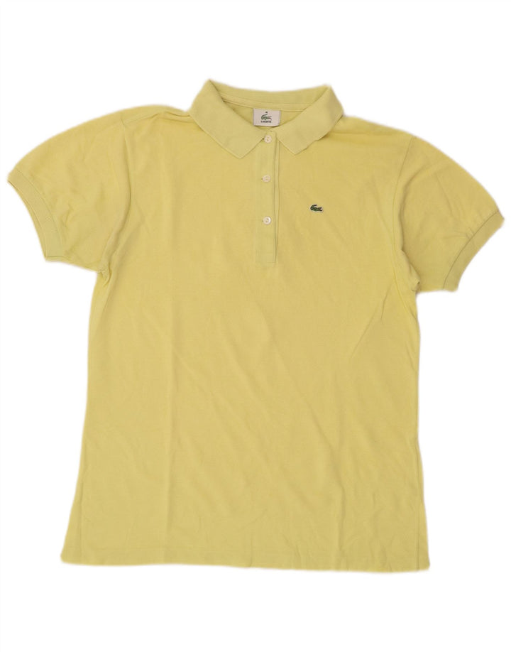 Lacoste Polo Femme Taille 40 Coton Jaune Moyen
