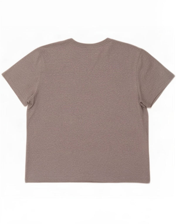 Adidas T-shirt graphique surdimensionné pour femme UK 12/14 Gris moyen Coton