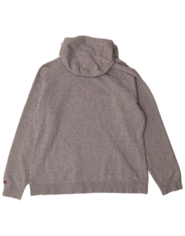 CANTERBURY Pull à capuche graphique pour femme UK 14 Grand coton gris