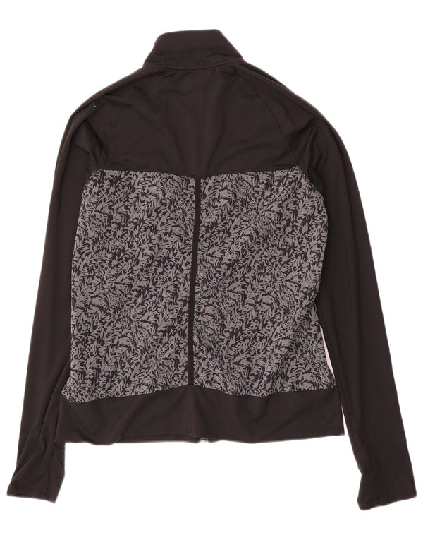 ADIDAS Veste de survêtement pour femme UK 10 Petit Noir Colorblock Polyester