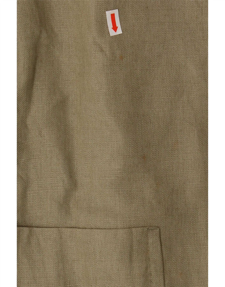 Marks & Spencer Veste blazer à 3 boutons pour homme UK 40 Lin kaki moyen